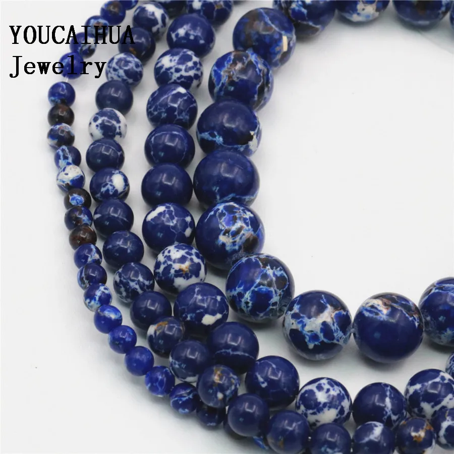 New Arrival Wholesale Lapis lazul blue Turkey Stone Many Sizes 4/6/8/10mm Beads Jewellery DIY Accessories Manual Women Gift | Украшения и