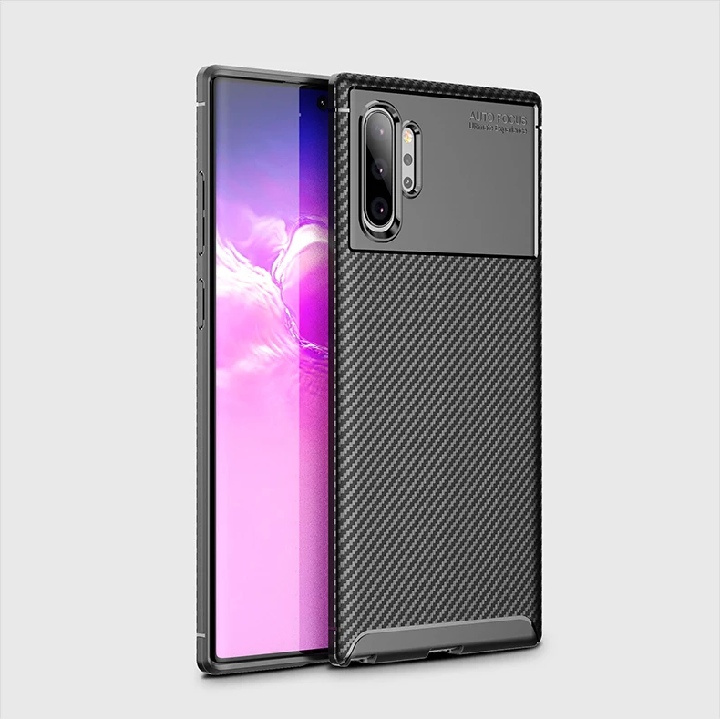 

For Galaxy Note 10 Pro Case Carbon fiber Matte Shockproof protective bumper phone For Samsung Galaxy Note 10Pro Not10 Pro cover