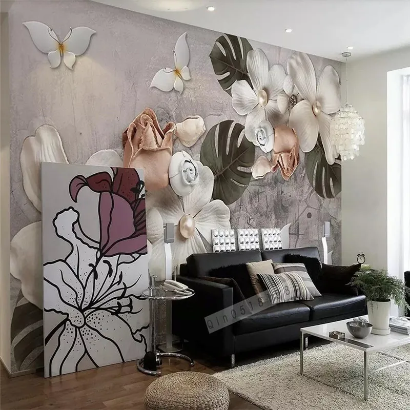 Professionally made murals on the background of creative jewelry walls. Factory wholesale wallpaper mural custom photo wall Professionally made murals on the background of creative jewelry walls. Factory wholesale wallpaper mural custom photo wall