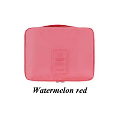 Дорожная Водонепроницаемая мужская сумка для хранения туалетных принадлежностей женские органайзеры для макияжа Чехол Контейнер для хранения косметики набор для мытья туалетных принадлежностей сумка - Цвет: watermelon red