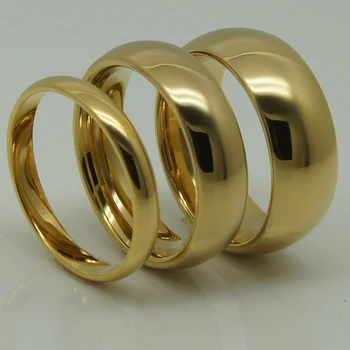 

men/women 6mm dome confortable classic gold plating hi-tech scratch proof wedding tungsten ring 1pc