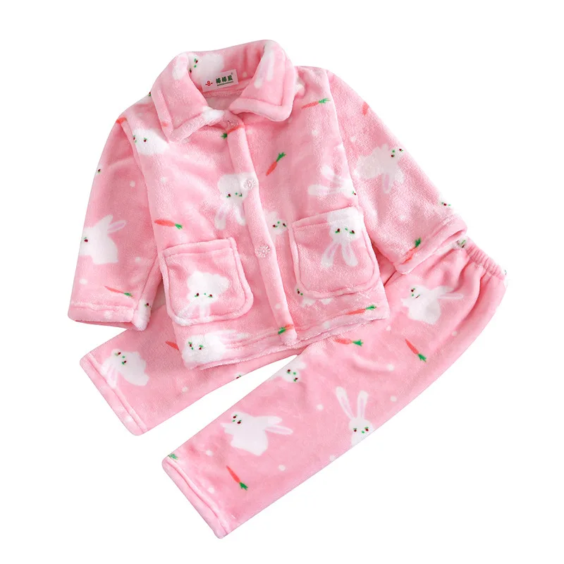 Pijama infantil inverno; детский пижамный комплект из кораллового флиса; пижама с принтом для маленьких мальчиков и девочек; детская фланелевая одежда для сна; пижамы для младенцев