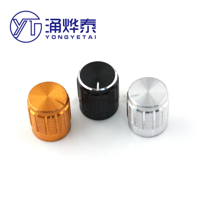 

High quality 15*17 rotary button aluminum alloy knob cap 15*17 potentiometer knob aperture 6MM aluminum cap free shipping