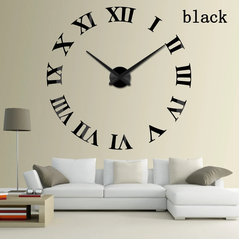 

2019 sale wall clock clocks reloj de pared watch 3d diy Acrylic mirror Stickers Quartz Modern Home Decoration large wall clock