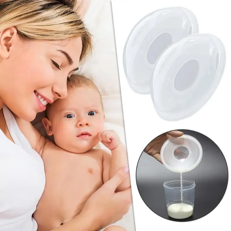 2pcs Reusable Portable Breast Feeding Collector Postpartum Pregnant Women Prevent Leakage Milk PP Material Manual Breast Pump