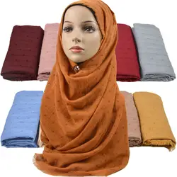 M12 высокое качество вискозный хиджаб с бахромой шарф шаль женская головная повязка с запахом длинный шарф 180*90 см x 10 шт./лот