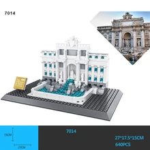 Всемирно известная Архитектурная Модель Кирпичи Италия Рим Fontana di Trevi строительный блок сборка развивающие игрушки коллекция