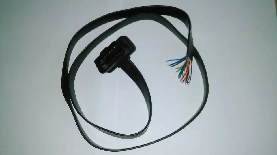 Заводская цена Горячая 1 м OBD2 OBD-II 16 Pin плоский тонкий мужской удлинитель
