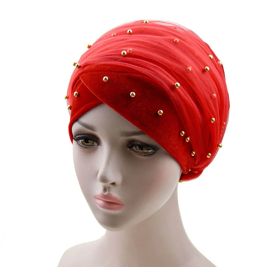 Nigerian gele headtie with diamond already made auto hele turban cap african aso ebi gele aso oke headtie big brim 2018 (2)