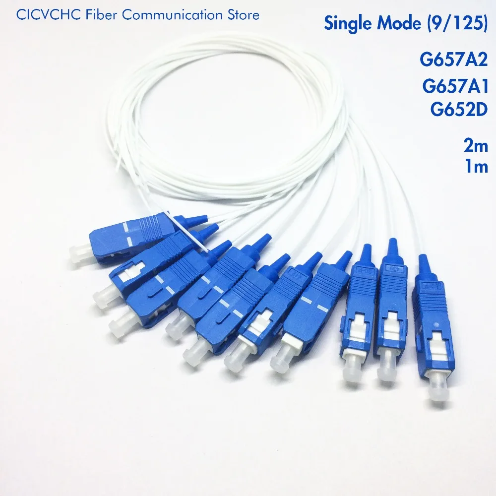 10 шт. SC/UPC-SM (9/125)-G652D, G657A1, G657A2-0.9mm Cable-1m или 2 м/оптоволоконный кабель