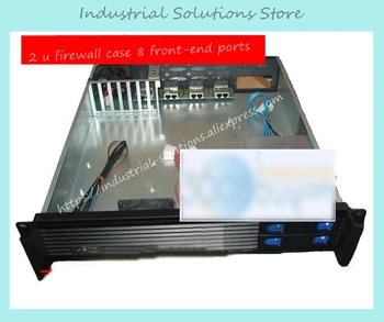 

New 2U Firewall Computer Case 8 Ethernet Port Aluminum Panel Firewall Ros Computer Case Double Server Large-Panel