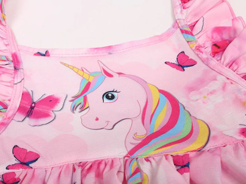 Moggi Cat Baby dresses for girls infant cotton clothing sleeveless tutu dress beautiful summer clothes Unicorn Girl Dress (7)