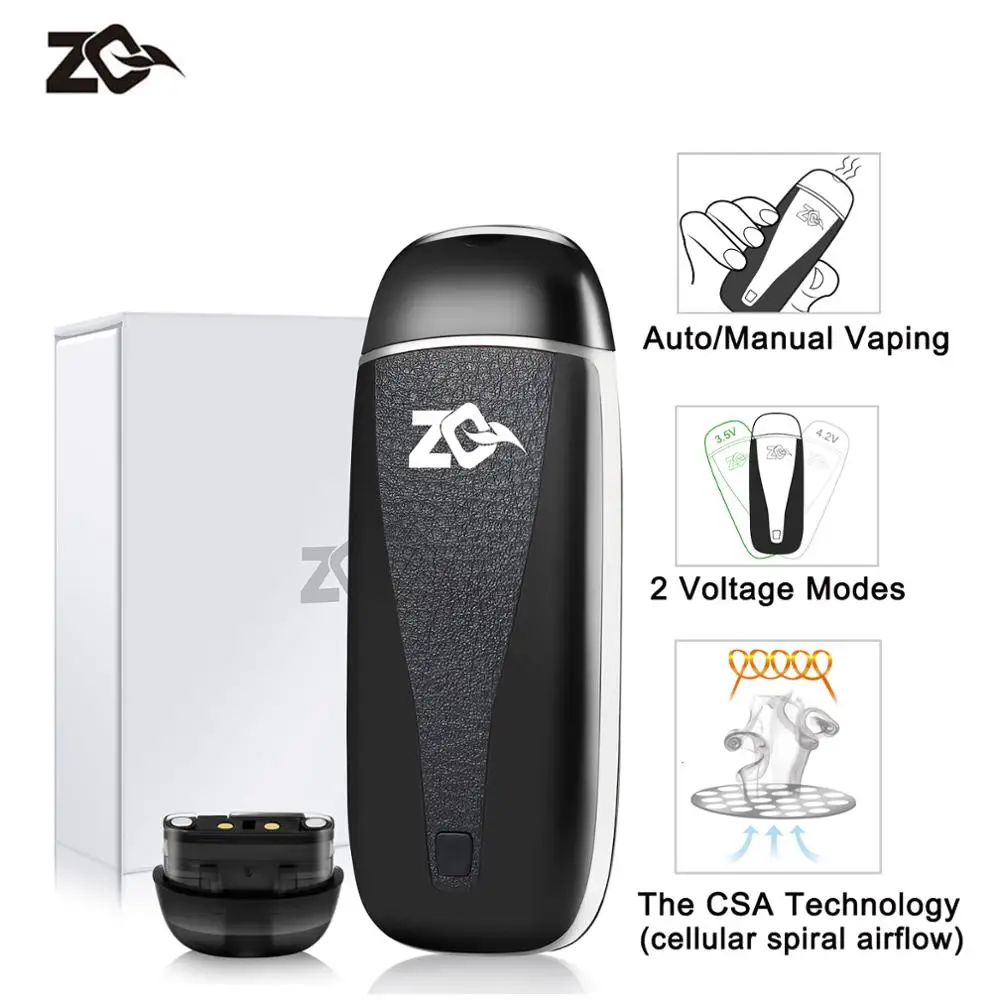 

Electronic Cigarette ZQ Vi Mini Vape Pod System MTL E Cigarette 2ML Cartridge with 650mAh Battery Starter Kit with 1 Extra pod