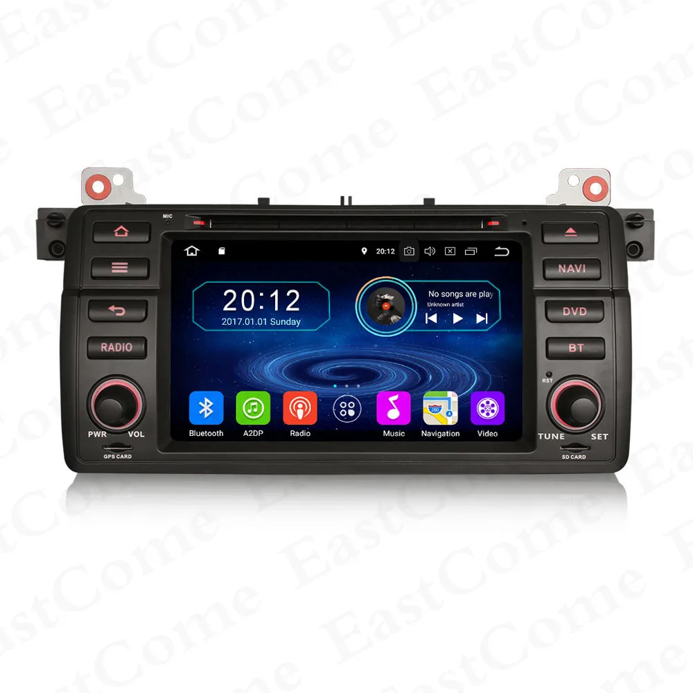 Flash Deal Quad Core Pure Android 8.1 Car DVD for BMW 3 Series E46 1998-2006 M3 318 320 325 Rover 75 With HD Radio Rear View Camera 17