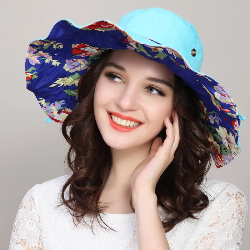 Hat Female Summer Foldable Sun Shade Cap Women Sun Protection Travel