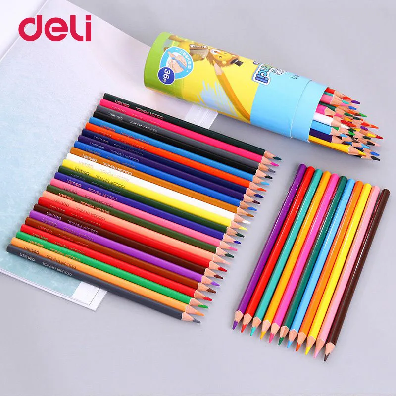 

Deli Drawing Graphite Color Pencil Water Soluble Color Pencil 12/18/24/36 Colors Box Art School Artist Supplies Colour Pencils