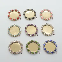 Best selling round color pearl base album bottom care handmade jewelry DIY accessories 21mm 10PCS / Decoration