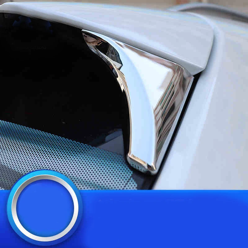 

ABS Chrome Rear Tail Window Windshield Spoiler Triangle Cover Kit Trim For Nissan Qashqai J11 2014 2015 2016 2017 2018 2019
