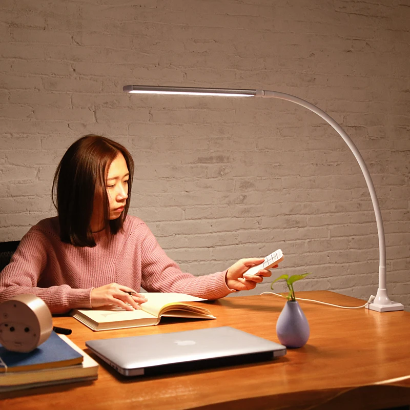  13W Remote Control Five Brightness and Five Color Temperature Modern Office Led Table Lamp with Cli - 32973527293