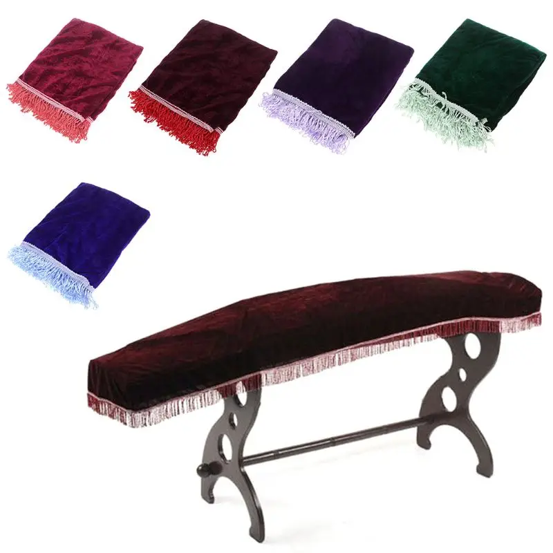 Practical Dust Guard Velvet Covers Zither Decorated Musical Instrument