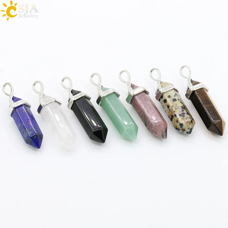 Pendant Natural Stones:Amethyst & Black Onyx & Blue Sand & Brown Sand Pendant