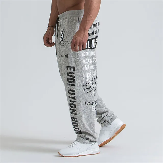 New Running Jogging Pants Men Cotton Soft Bodybuilding Joggers Sweatpants Harem Long Trousers Gym Fitness Sport Training Pants 2