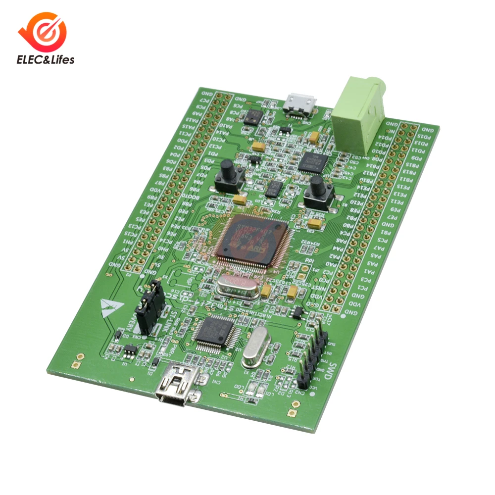 1 шт. Stm32f4 обнаружения STM32F407 Cortex-m4 1 Мб флэш-макетная плата модуль ST-link V2 SWD 3 В/5 В Micro-AB USB интерфейс