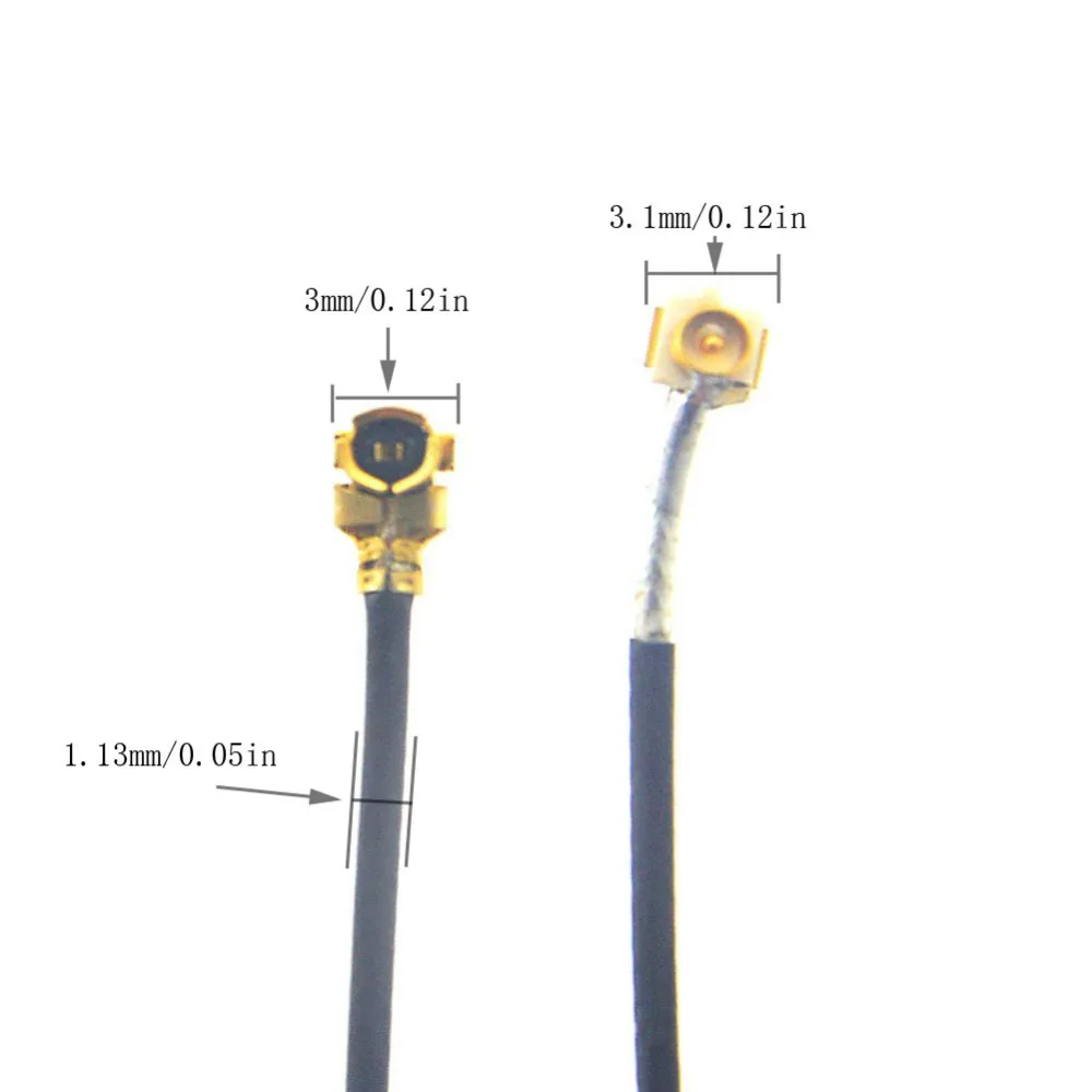 5X U. FL мужской ipx к u. fl/ipx женский терминал черный кабель 1,13 Соединительный пигтейльный кабель 50 см 60 см удлинитель Соединительный шнур