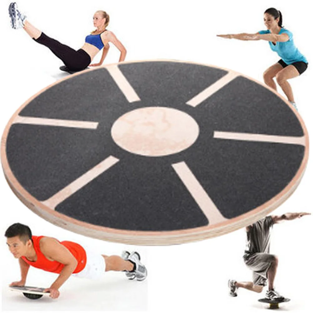 

1pc Workout Balance Board Balance Yoga Muti-functional Creative Wooden Tool for Rehabilitation Exercise