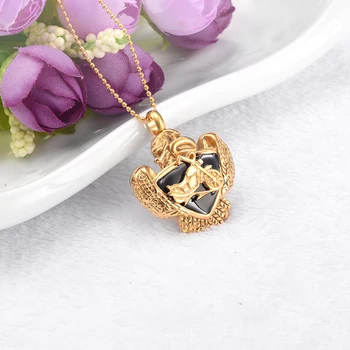 

IJD8225 High Quality Golden 316L Stainless Steel Eagle And Motorcycle Memorial Urn Jewelry Cremation Ashes Pendant Necklace Men