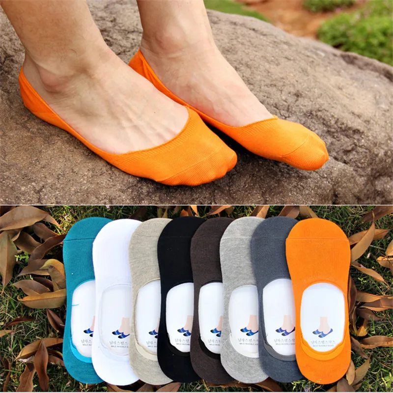 

New arrival men socks invisible 5pairs/lot spring summer autumn fashion shallow mouth thin cotton socks male slipper boat sock