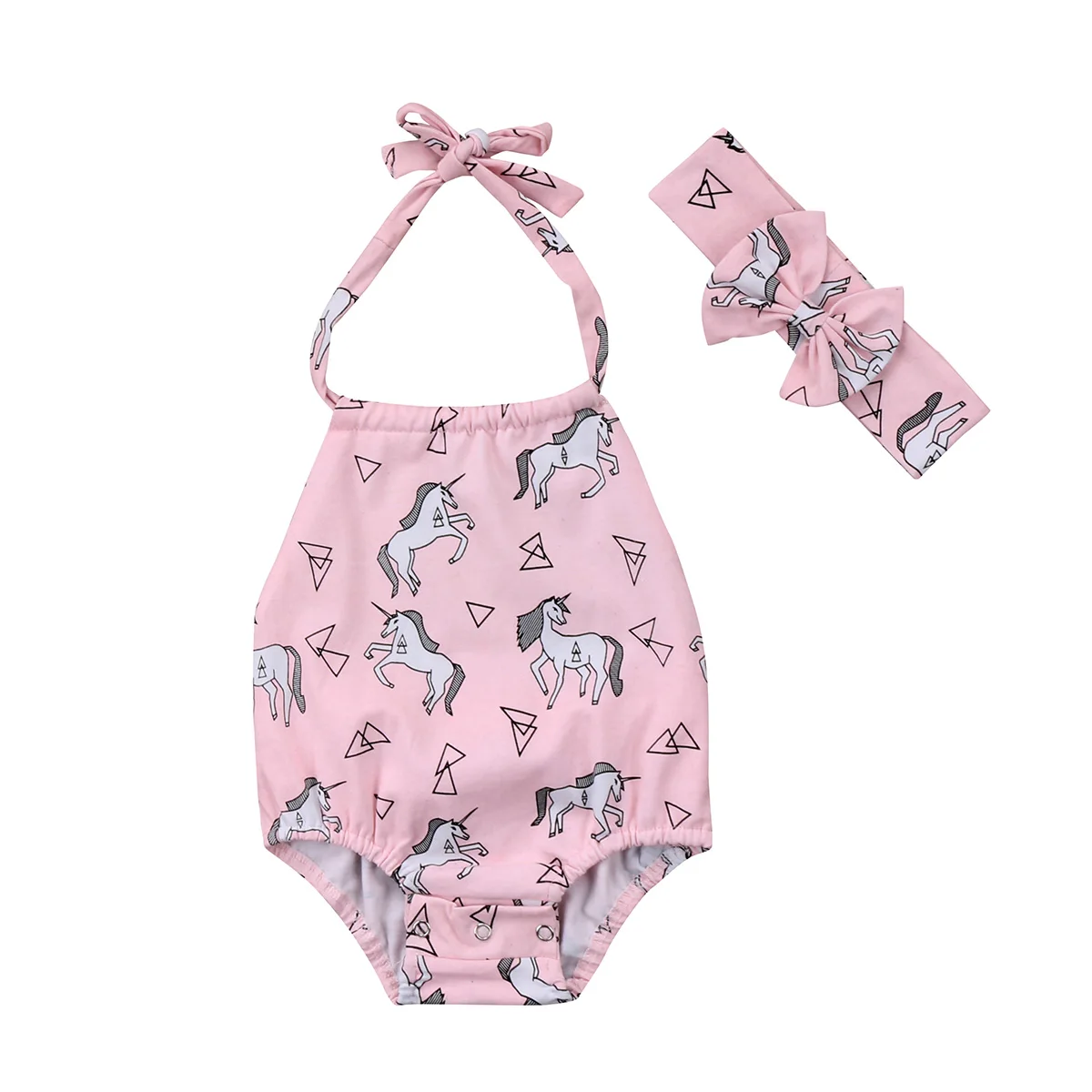 

Toddler Newborn Baby Infant Girls Unicorn Romper Sunsuit Outfits Clothes Set