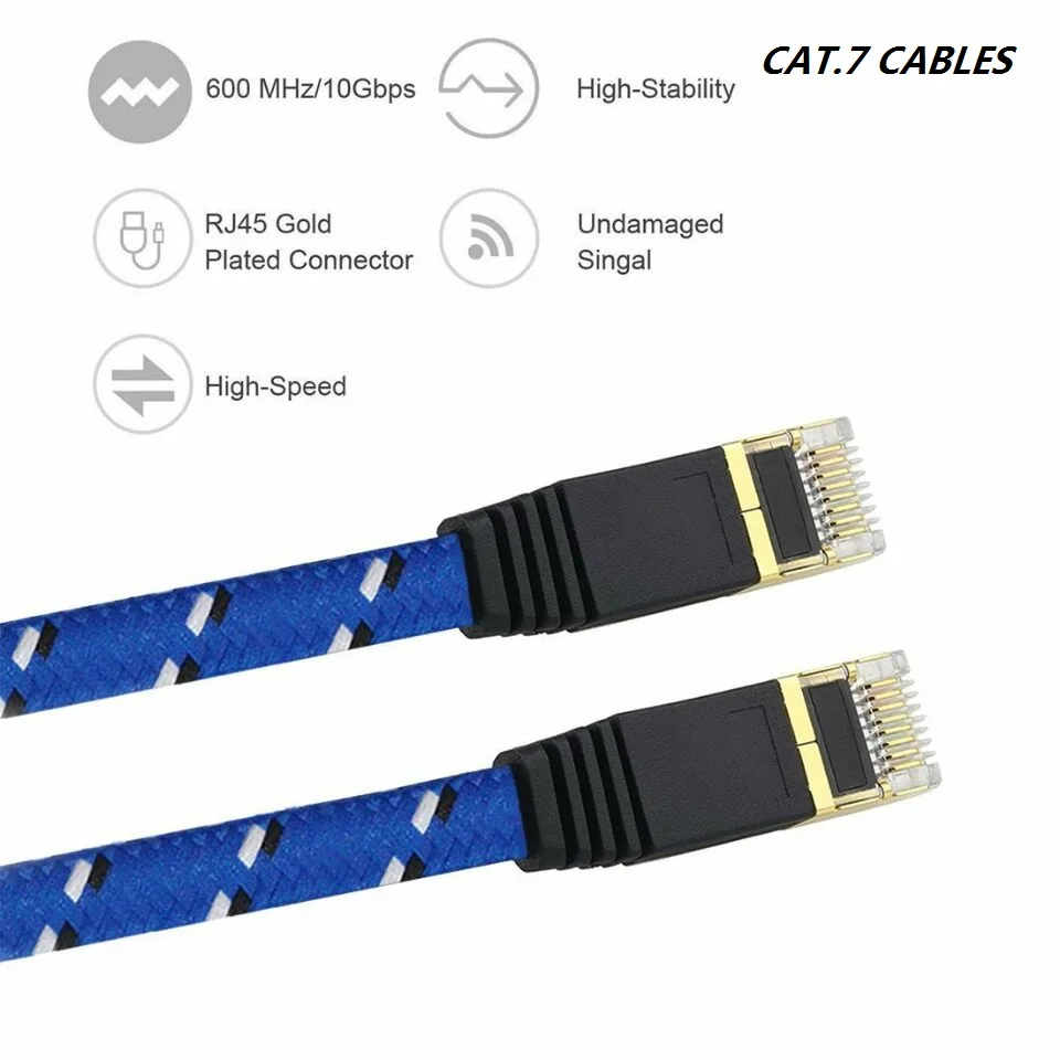 Экранированный сетевой Ethernet Кабель TINMUNN Cat 7 RJ45 из чистой меди 5 м 10 15 20 м| |