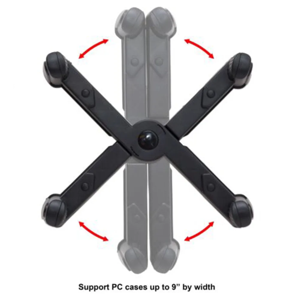 Дешево Колеса рулонные ролики PC Home Tower cpu Stand аксессуары для компьютера регулируемый размер ABS Противоскользящий Чехол Держатель хост лоток Настоль...