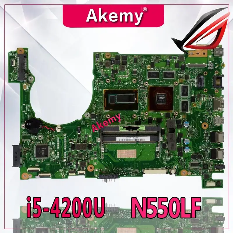 Akemy N550LF материнская плата для ноутбука For Asus Q550LF rev2.1 с i5-4200U | Компьютеры и офис