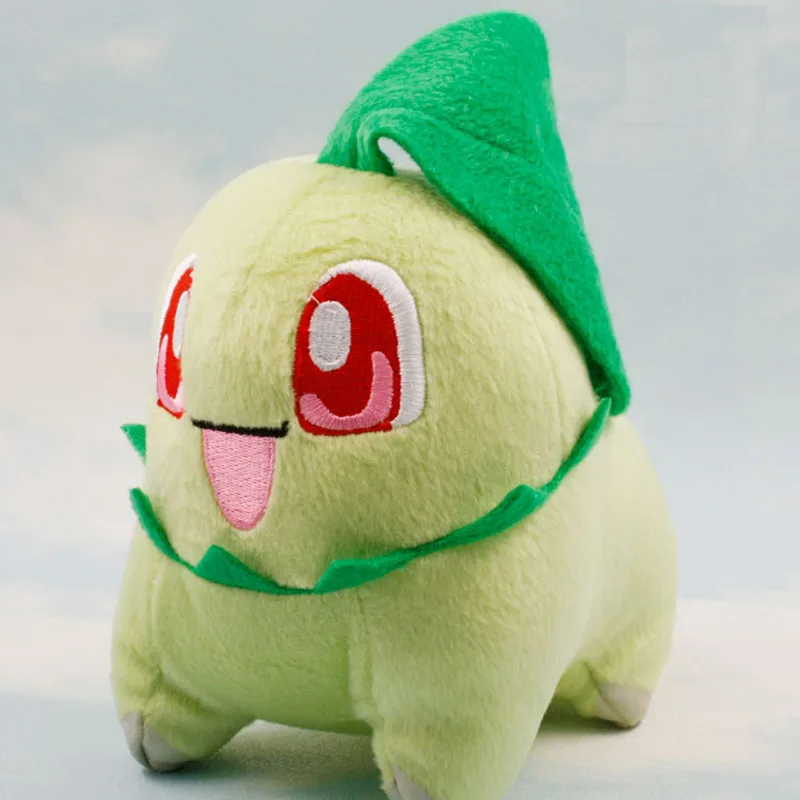 14cm Pocket Doll XY Plush Chikorita Toys Kawaii Genius Soft Stuffed Animals Doll for Kids Toys