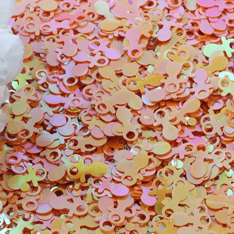 10 г в форме соски с блестками для рукоделия, мини-блестки с блестками, украшение для детского душа, сделай сам, шитье, скрапбукинг, Lentejuelas, конфетти - Цвет: Оранжевый