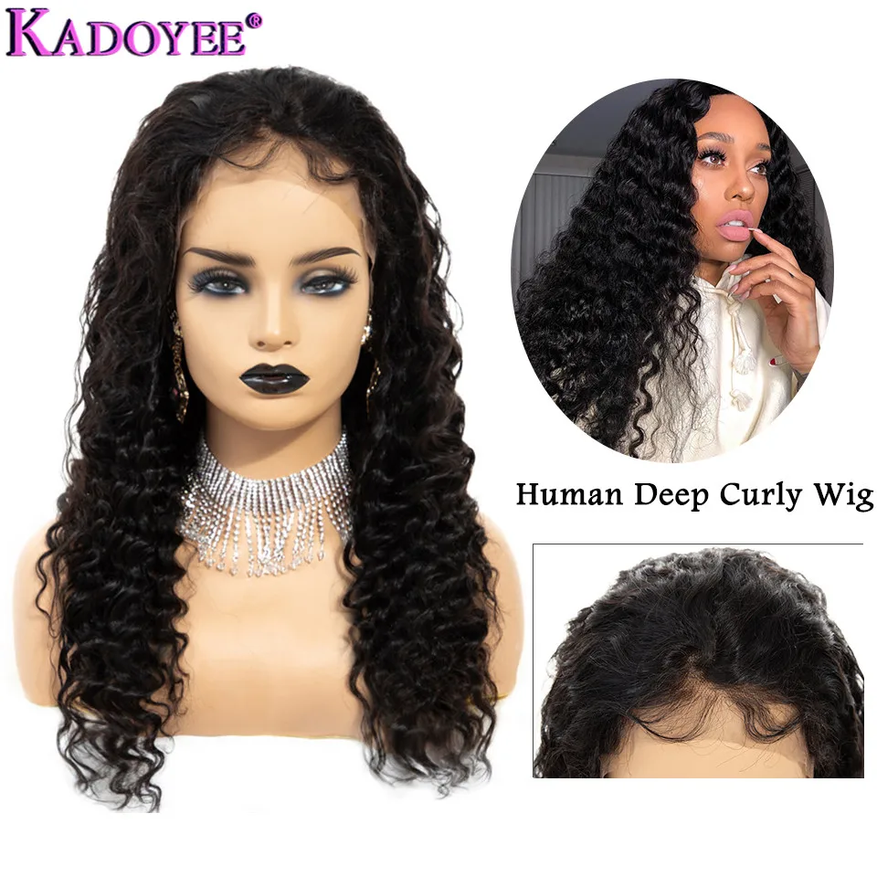 human deep curly wig