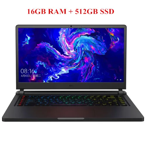 Dark Gray Обновленная версия, ноутбук Xiaomi mi Ga mi ng, 15,6 дюймов, Windows 10, Intel Core i7-8750 H, 16 ГБ ram, 512 Гб SSD, ноутбук - Цвет: Dark Gray