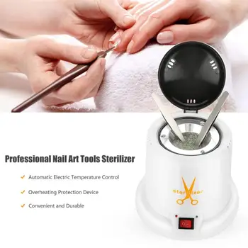 

High Temperature Sterilizer Box Metal Makeup Manicure Dental Barber Glass Nail Sterilizer Disinfection Box with QuartzSand b