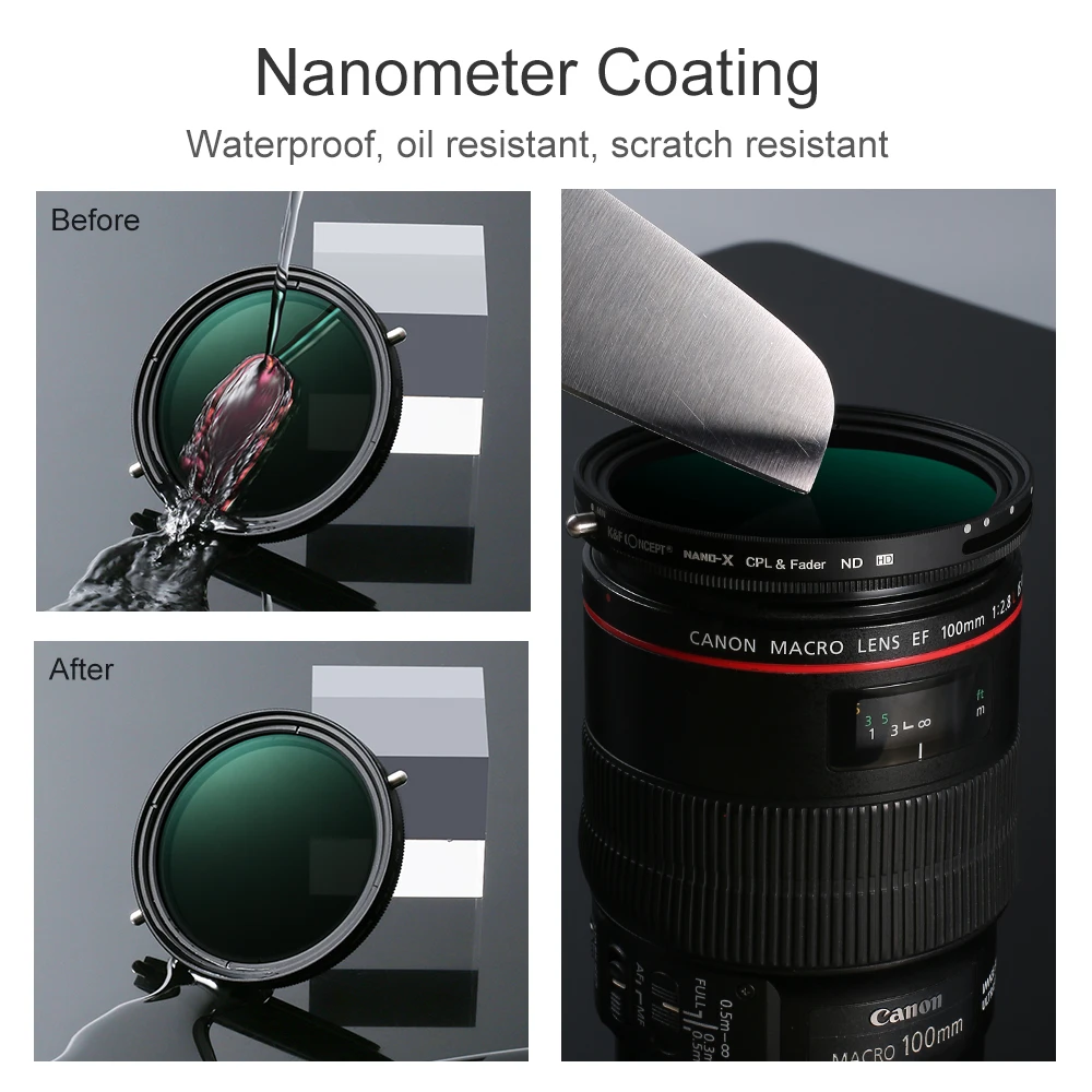 K&F Concept 2in1 Fader Variable ND Filter+CPL
