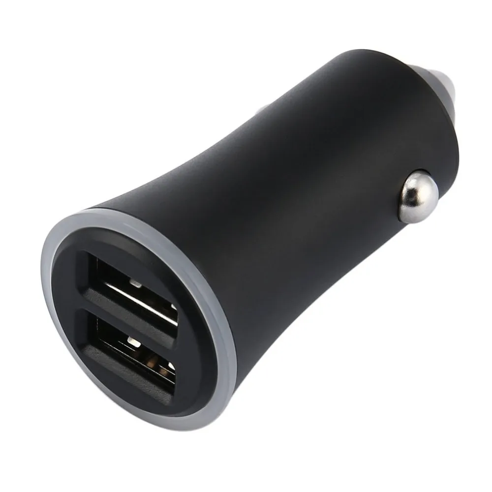 New Car Charger Metal Casing Dual USB Ports 2.4A with Light Ring Max