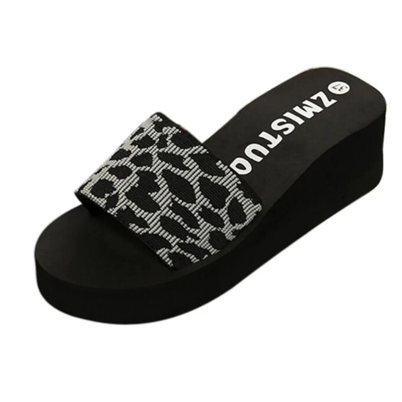 

flip flops in women's slippers Summer Women Shoes Platform Bath Slippers Wedge Beach Slope Flops Slippers Shoes A0523#30