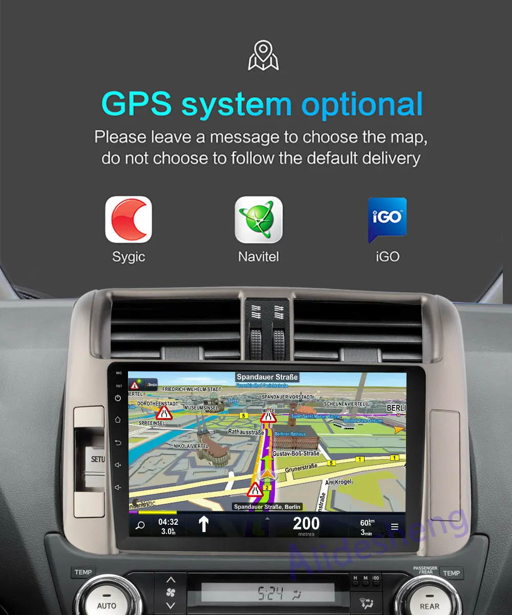 Clearance Android 7.1 Car DVD Multimedia player 2G+32G for Toyota Prado 150 2010 2011 2012 2013 Car Radio GPS Navigation 9