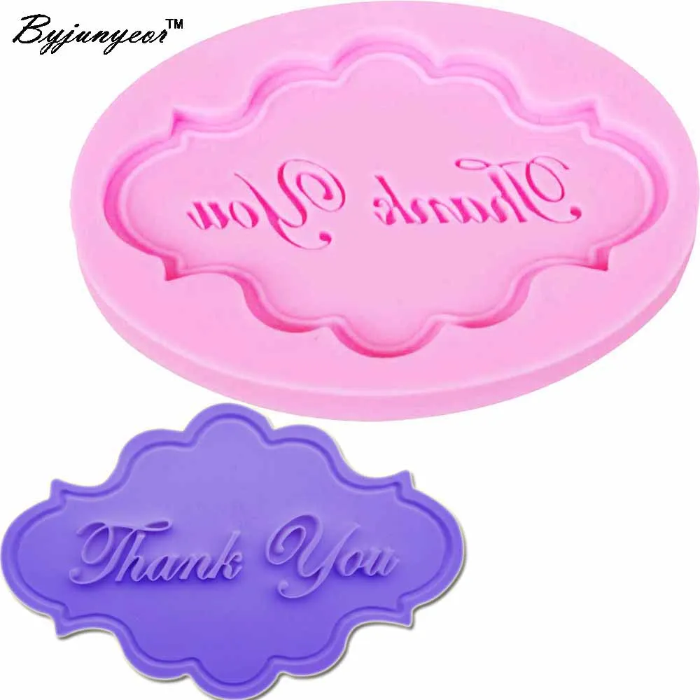 Byjunyeor "Thank You" Alphabet Silicone Mold Fondant Cake