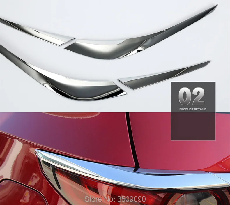 Для Mazda CX5,- ABS хром задний хвост осветительная лампа для бровей чехол с ремешком отделка автомобиля аксессуары для укладки