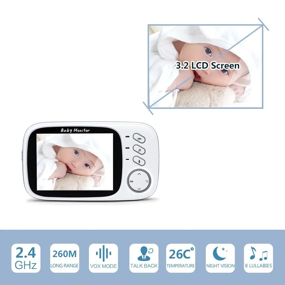 babykam babyfoon camera baby monitor 3.2 inch Intercom IR Night Vision Temperature Sensor Lullaby baby camera video baby monitor babykam babyfoon camera baby monitor 3.2 inch Intercom IR Night Vision Temperature Sensor Lullaby baby camera video baby monitor