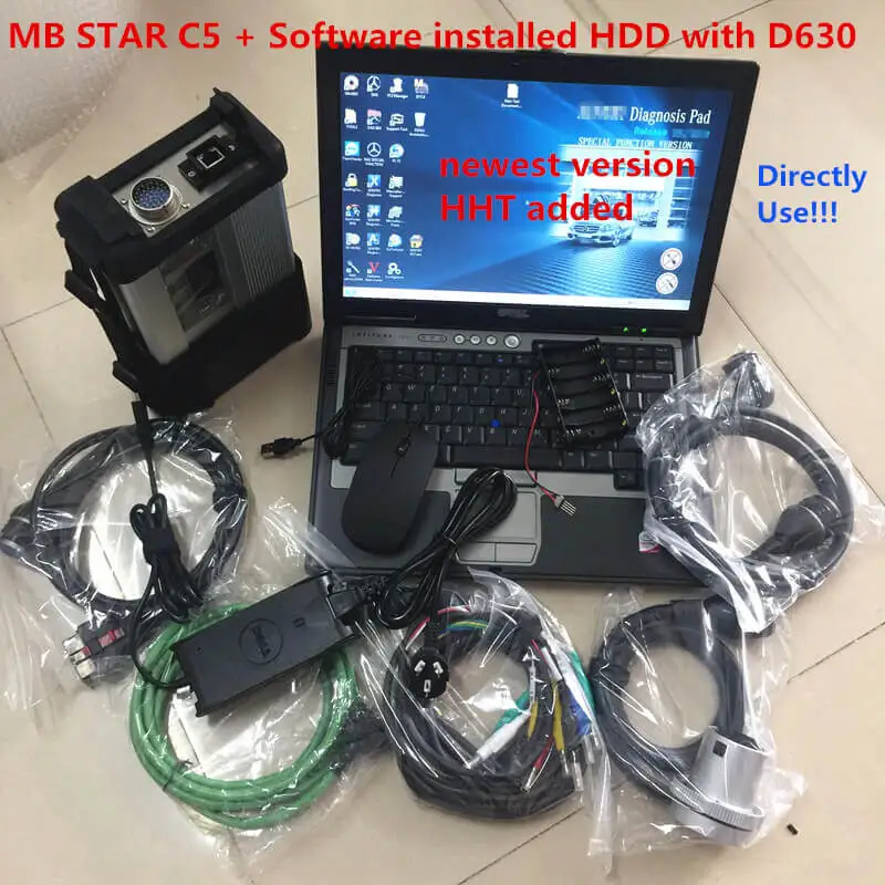 SD Connect C5 с V09/2020 программным обеспечением HDD б/у ноутбук D630 MB Star диагностические