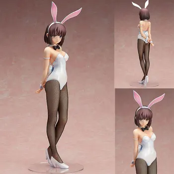 

Saenai Heroine No Sodatekata Anime 43cm Katou Megumi Rabbit Ear Bunny girl Model White Sexy Standing Adult Action Figure Toys