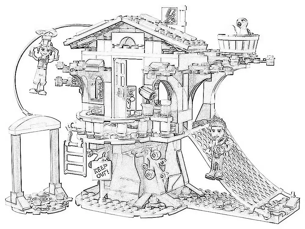 37074 357pcs Friends Girls Mia Tree House Lele 2 Figures Building